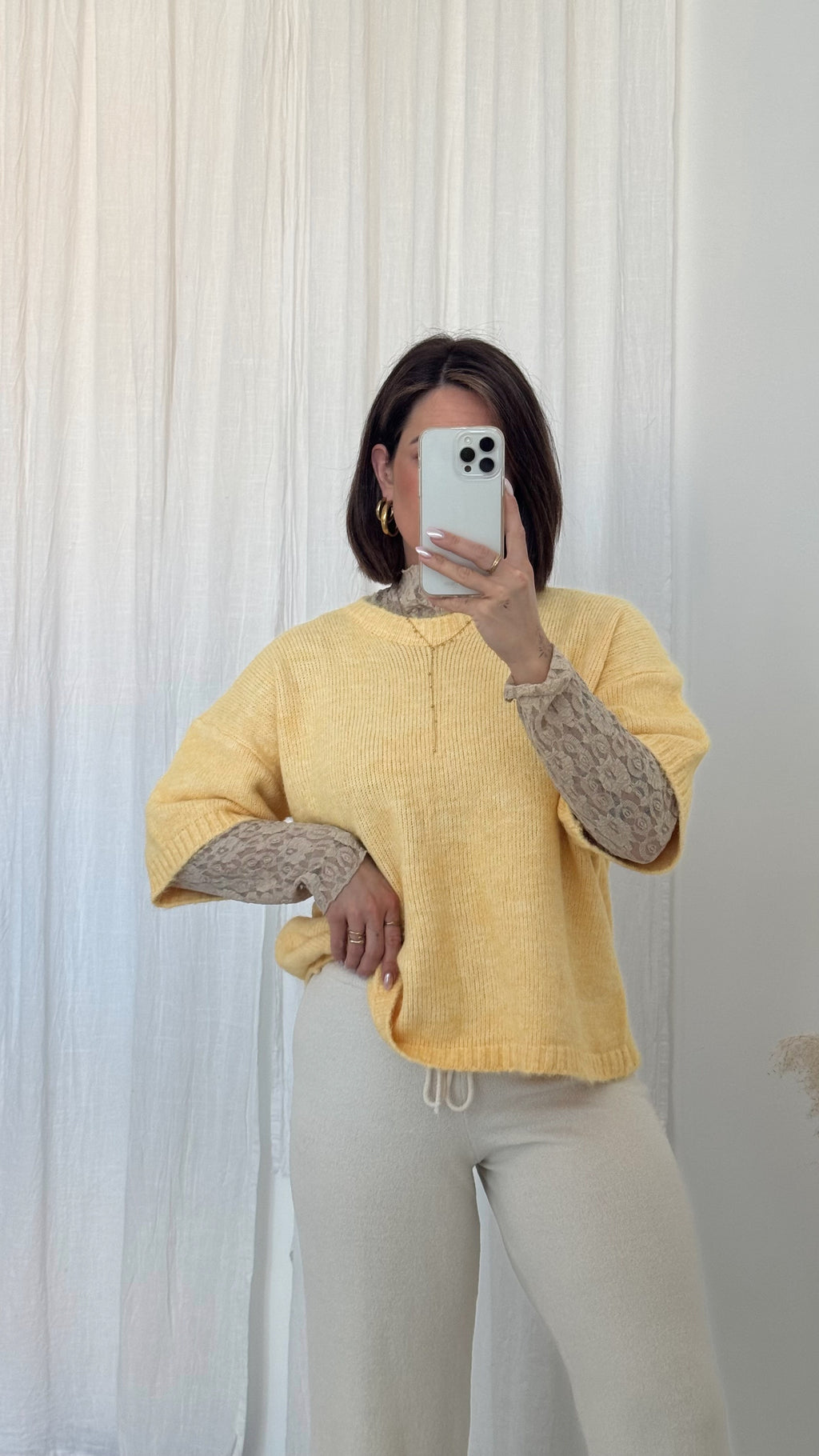 Wollpullover '3/4tli' Grey