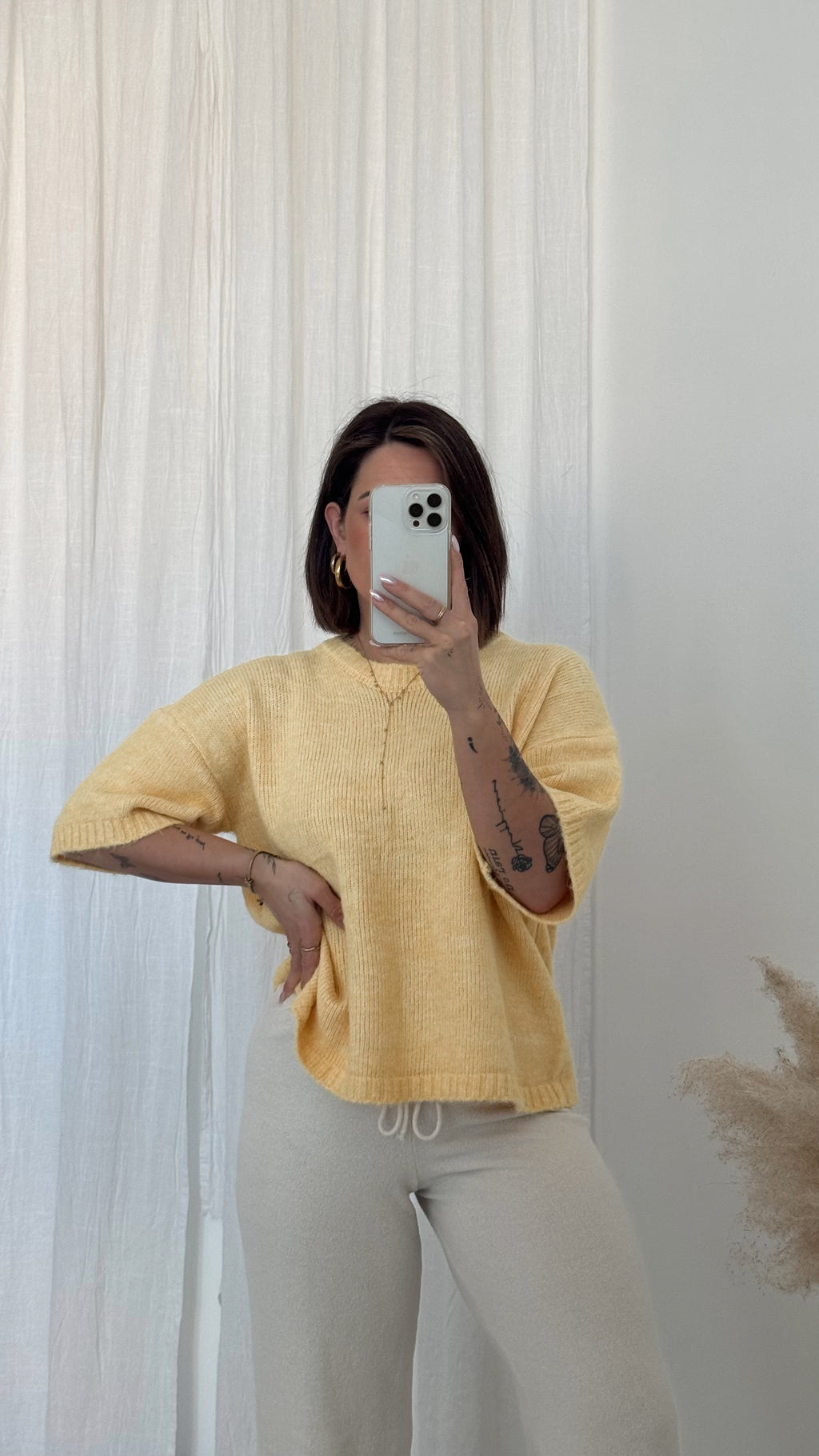 Wollpullover '3/4tli' Grey