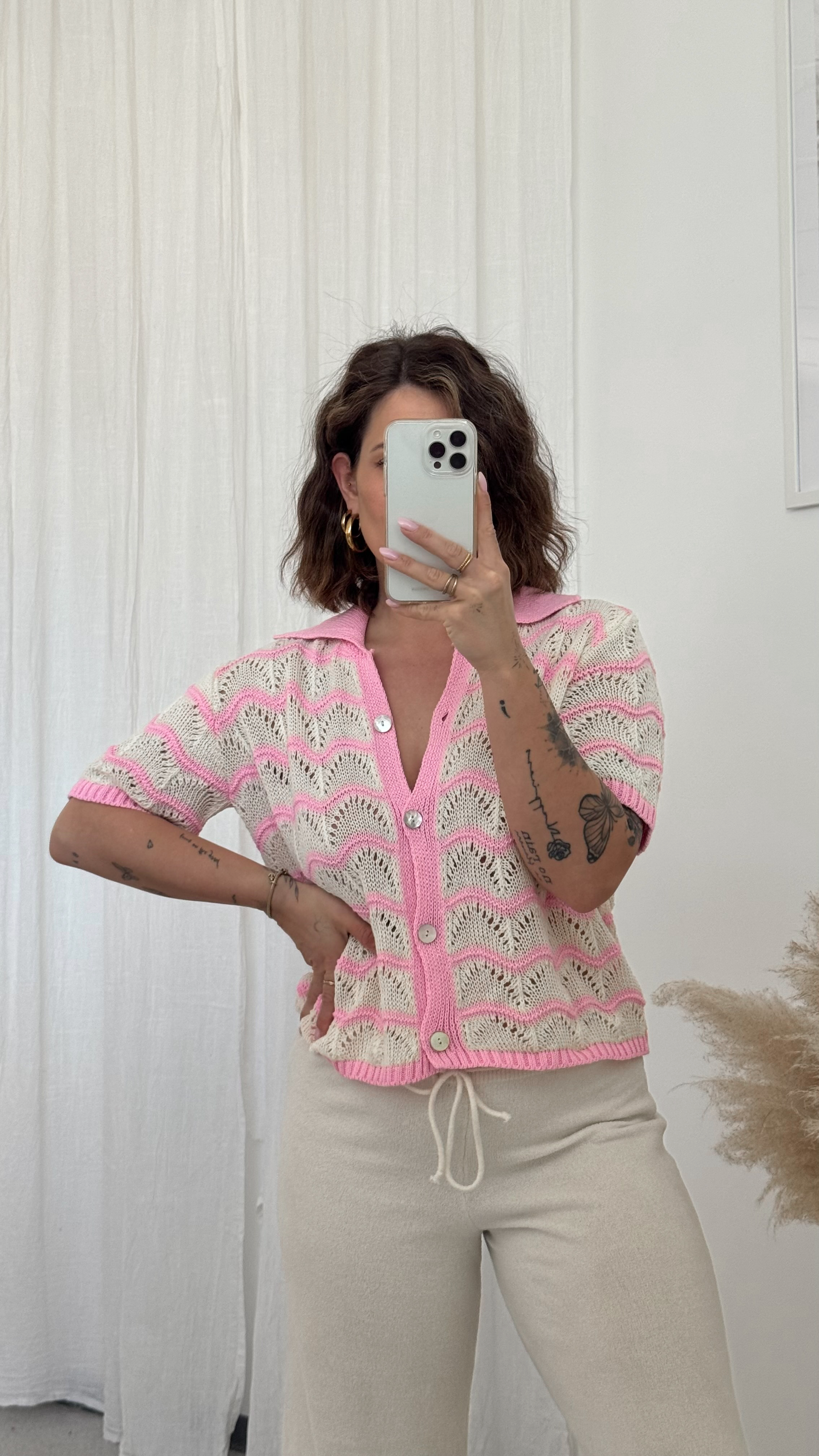 Strickoberteil pinki