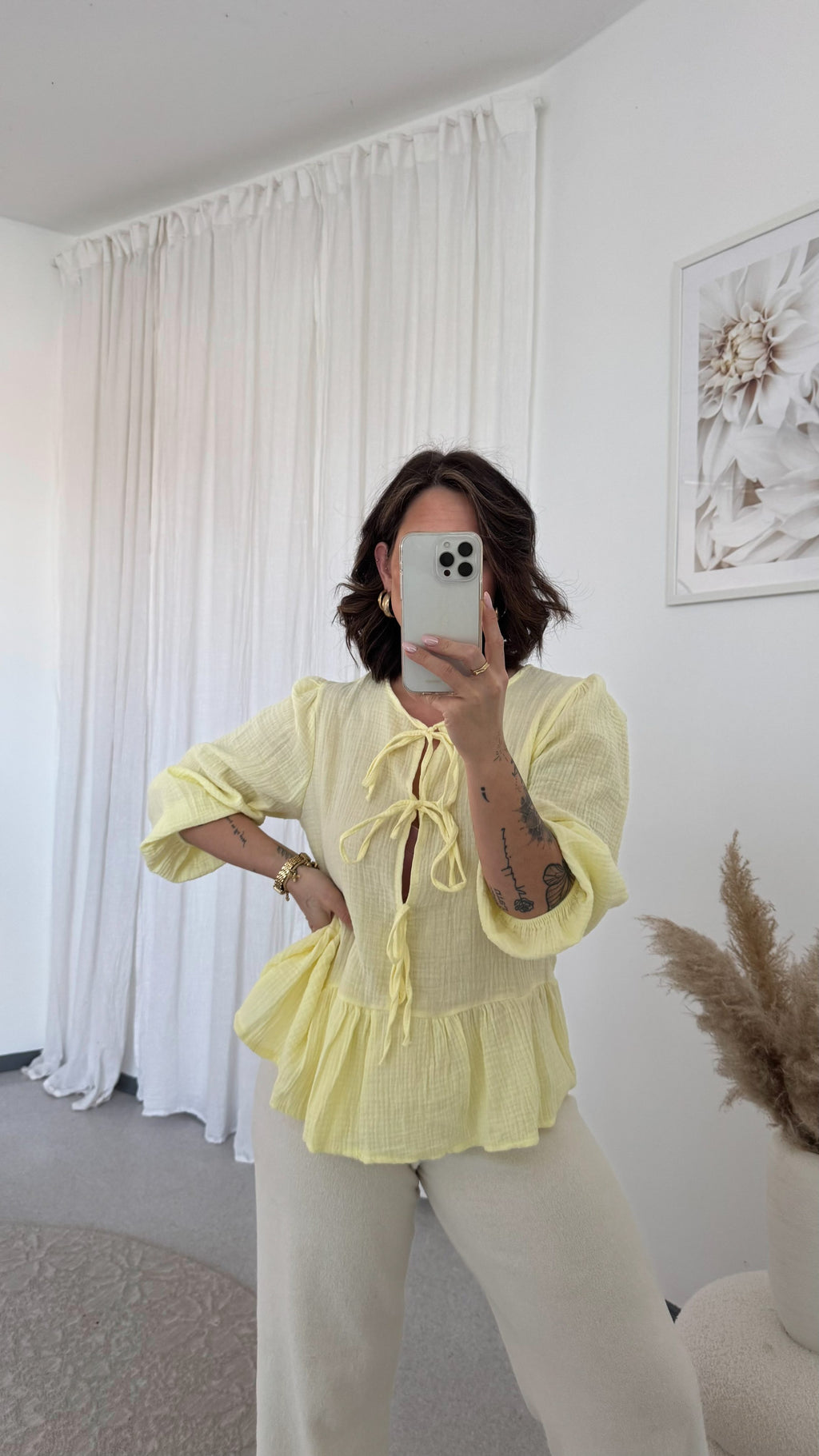 Musselinbluse 'Butteryellow'