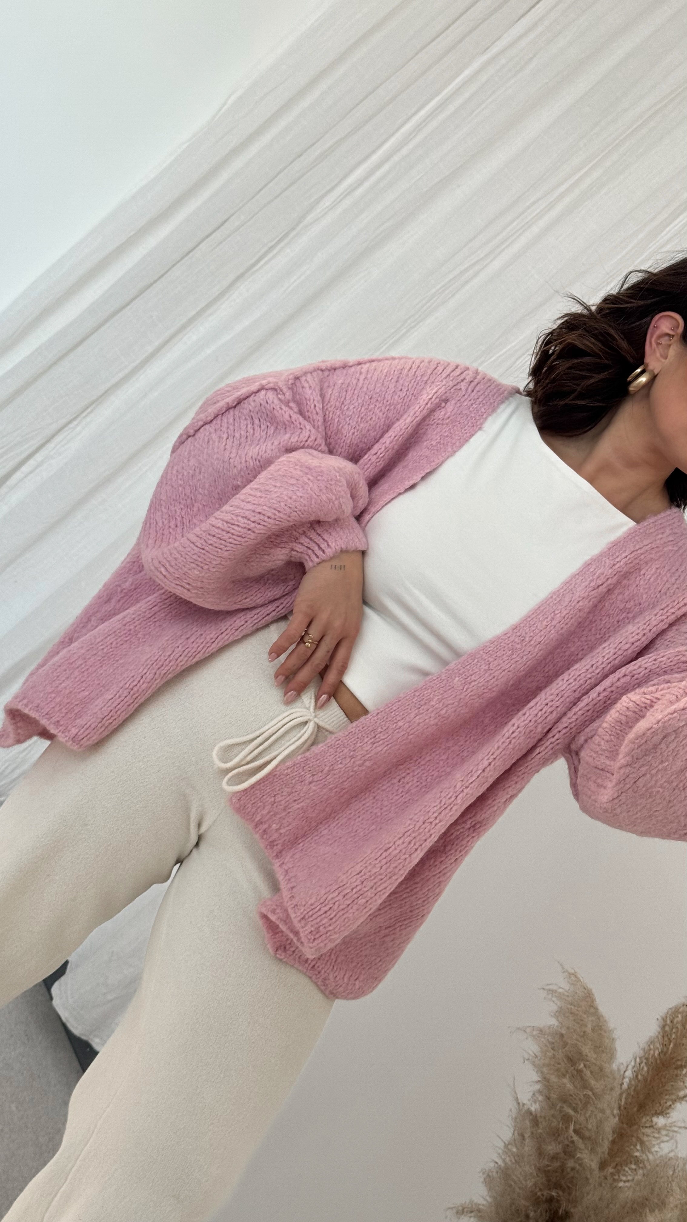 Cardigan 'Chunky' Rosa