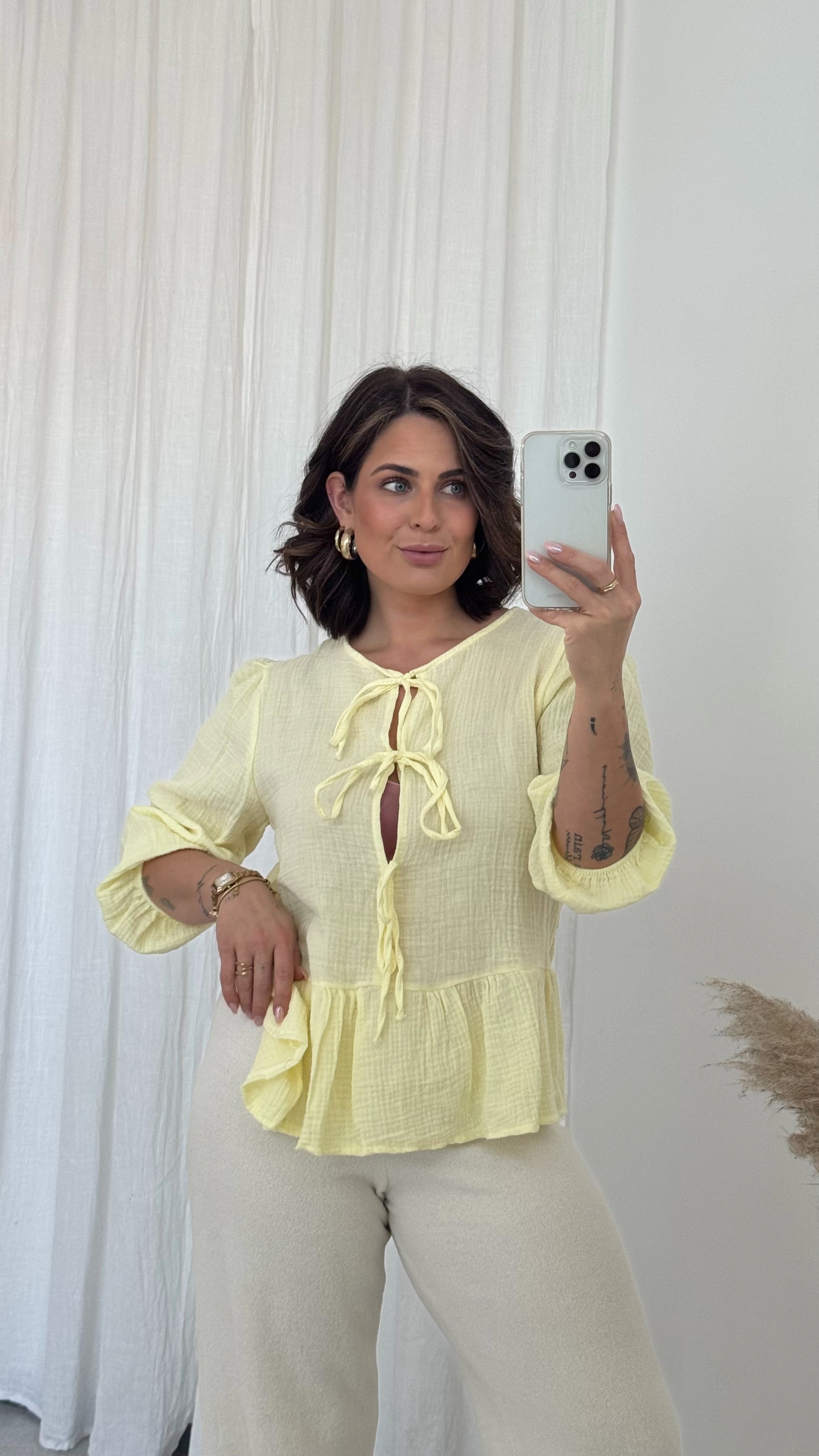 Musselinbluse 'Butteryellow'