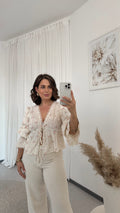 Bluse 'Blumi' beige