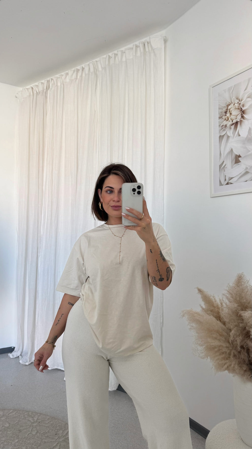 Oversize Basic Shirt 'Base' Beige
