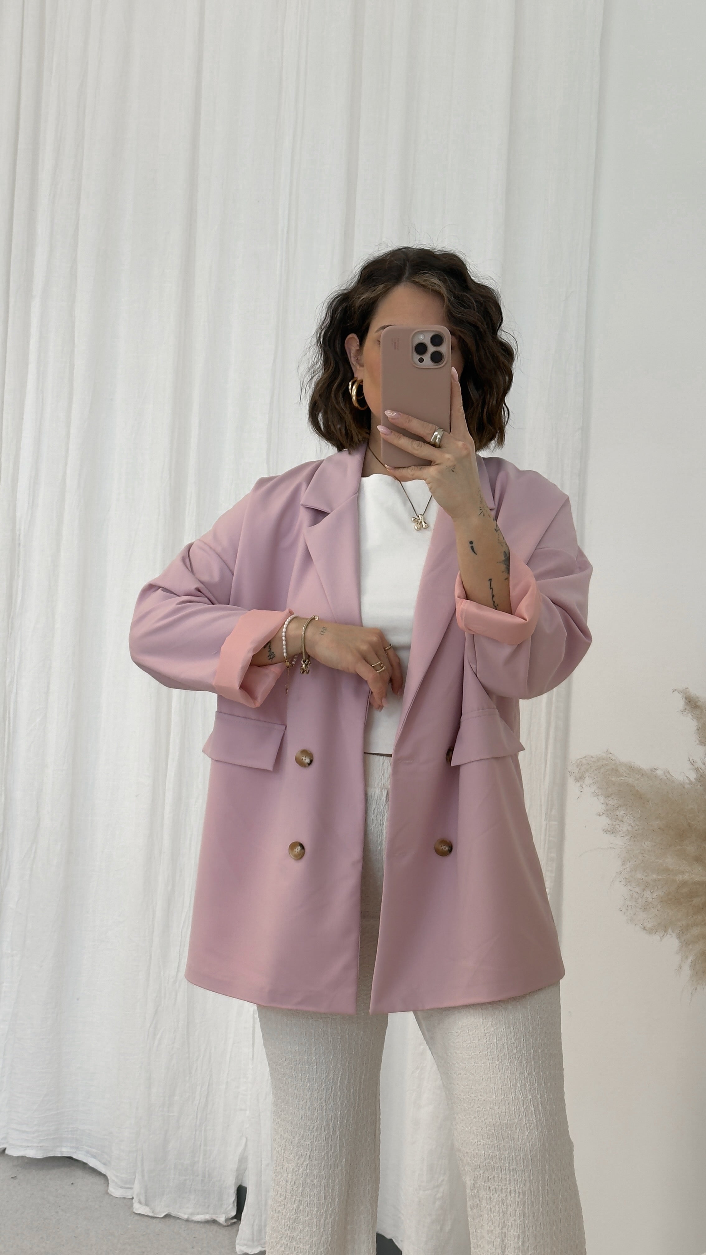 Oversize Blazer 'Skyline' Rose