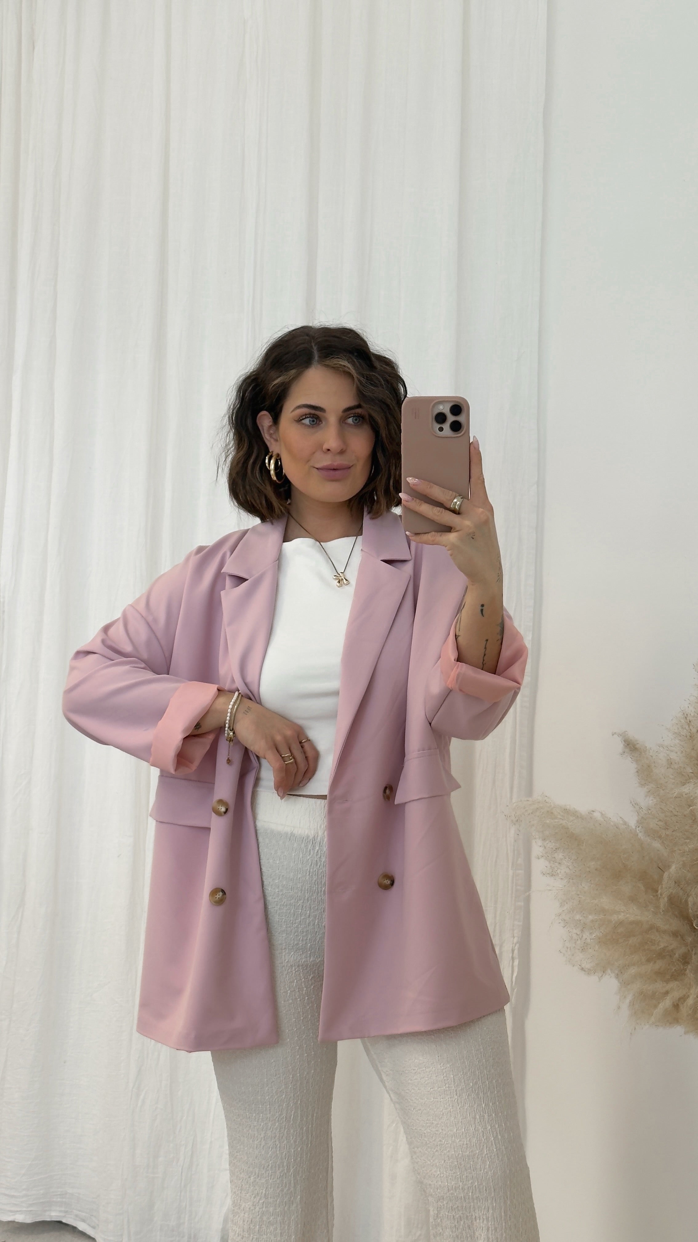 Oversize Blazer 'Skyline' Rose